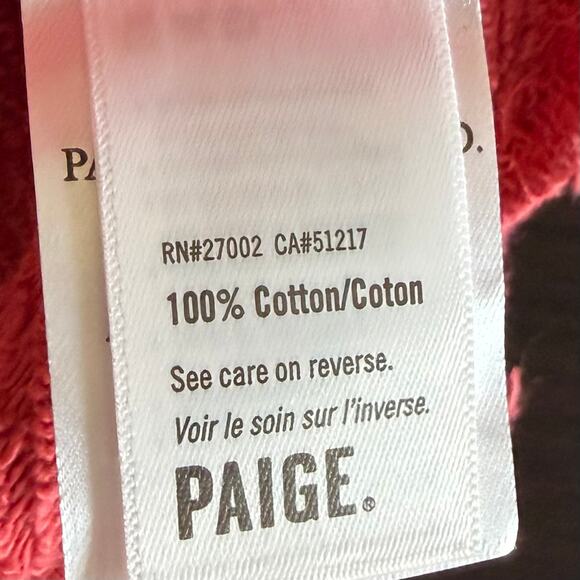 PAIGE Amandine Shorts S Pink Faded Watermelon Tassel Colorful Preppy Comfort NWT - Picture 8 of 9